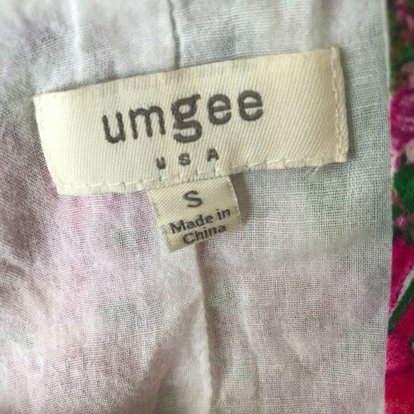 Umgee Cold Shoulder Dress Small Floral Keyhole - Picture 14 of 14